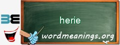 WordMeaning blackboard for herie